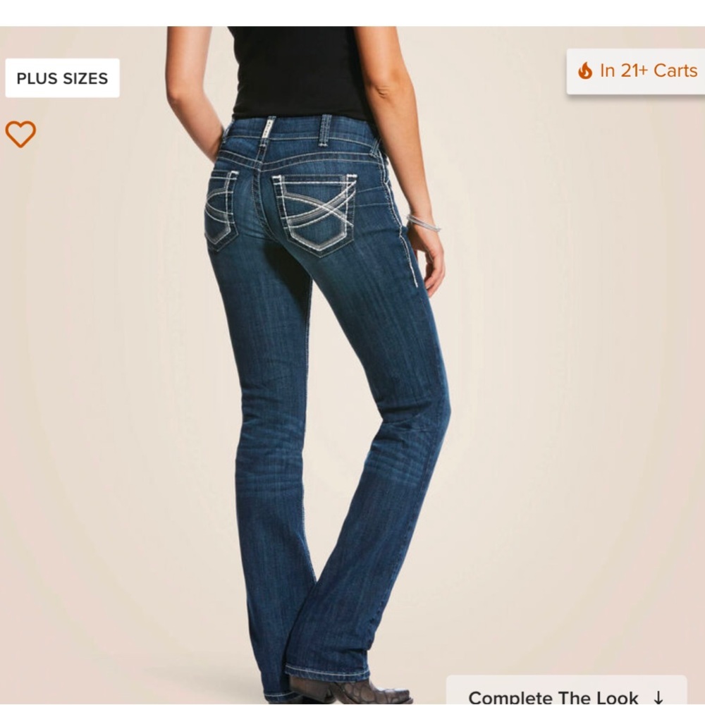 Ariat R.E.A.L. Mid Rise Stretch Ivy Stackable Straight Leg Jean